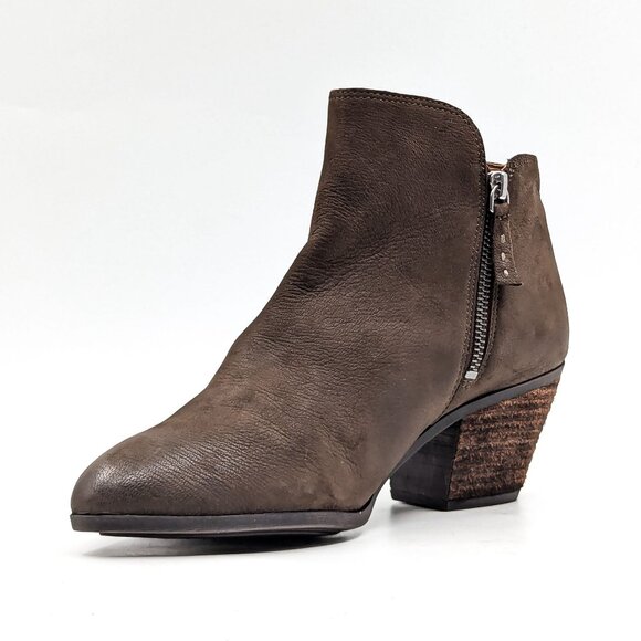 Frye Women Judy Western Cowboy Brown Leather Ankle Zip Boots size 10 - Picture 3 of 11